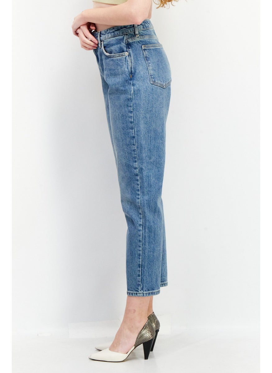 Women Regular Fit Wash Stretchable Denim Jeans, Blue