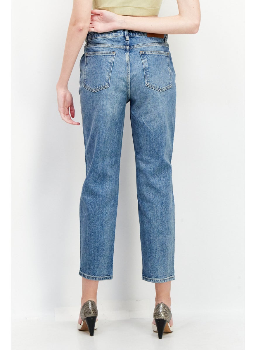 Women Regular Fit Wash Stretchable Denim Jeans, Blue