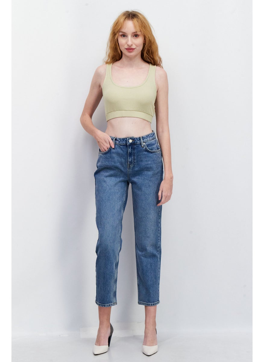 Women Regular Fit Wash Stretchable Denim Jeans, Blue