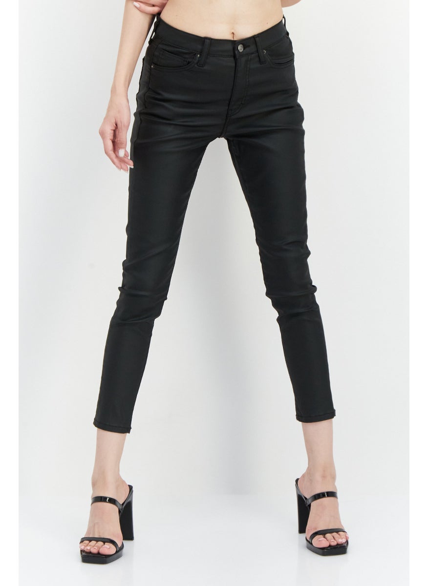 Women Regular Fit Plain Stretchable Jean, Black