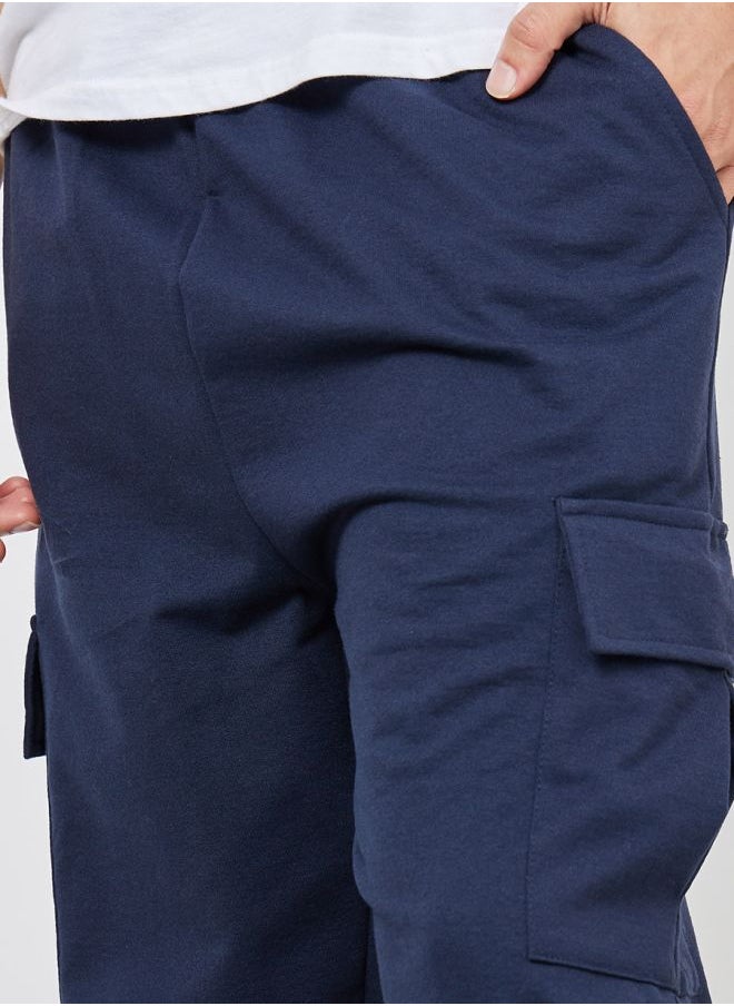 Oversized Fit Cargo Joggers with Elasticated Hem