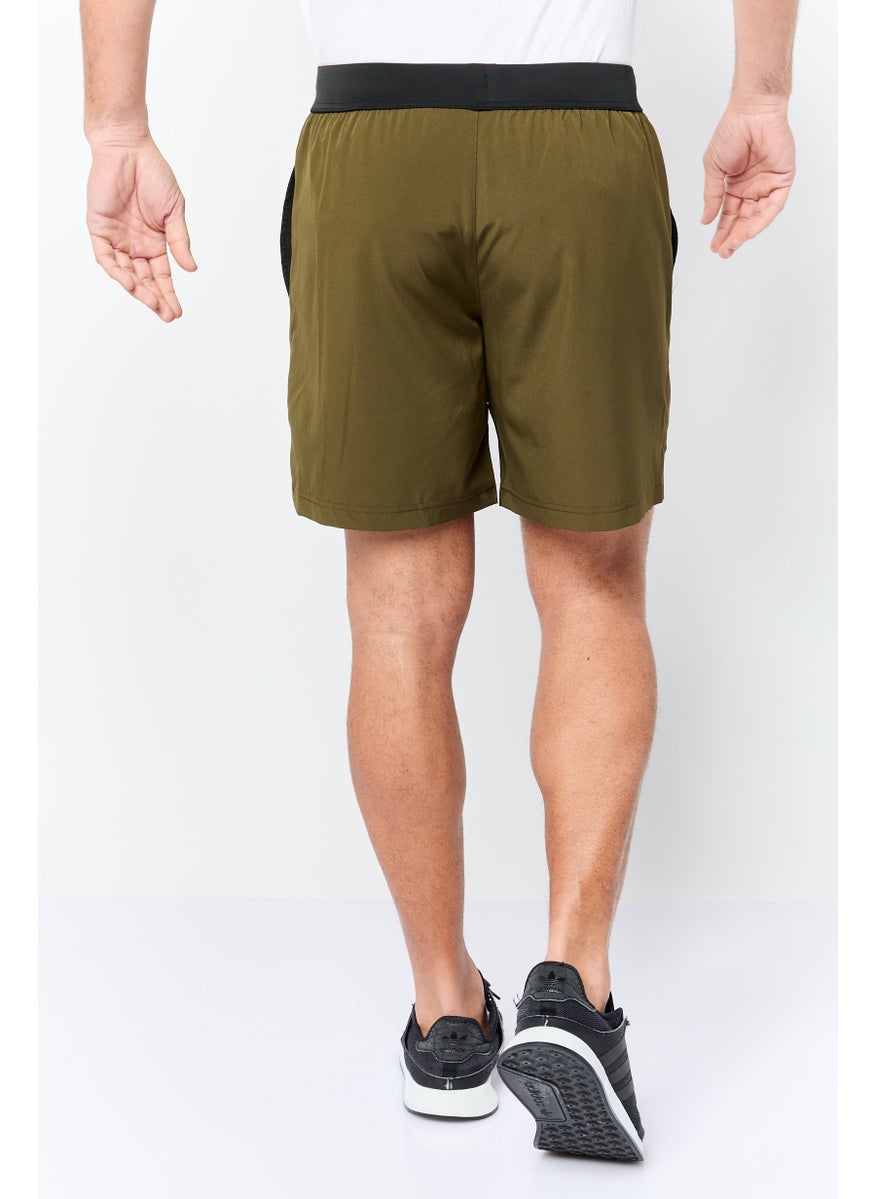 Men Sportswear Fit 7 Inseam Training Shorts, Dark Olive