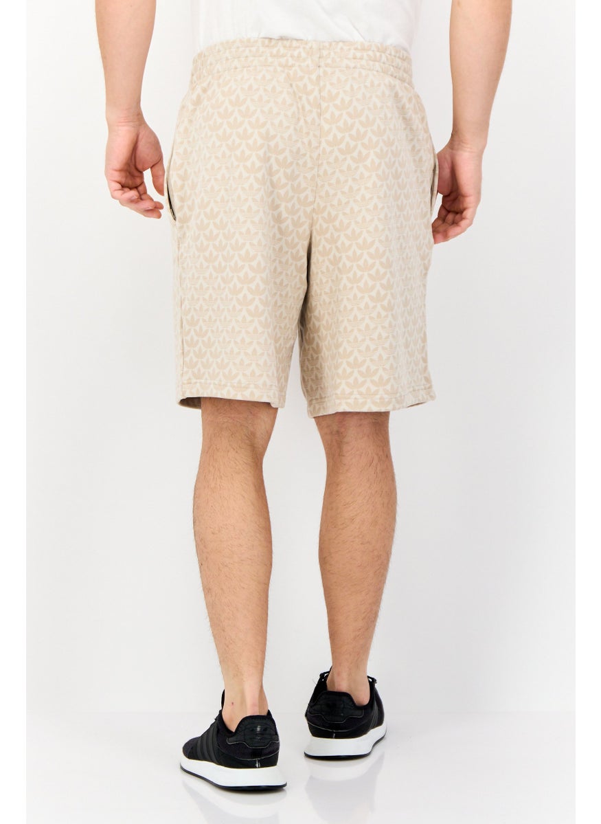 Men Sportswear Wear Drawstring Outdoor Short, Beige