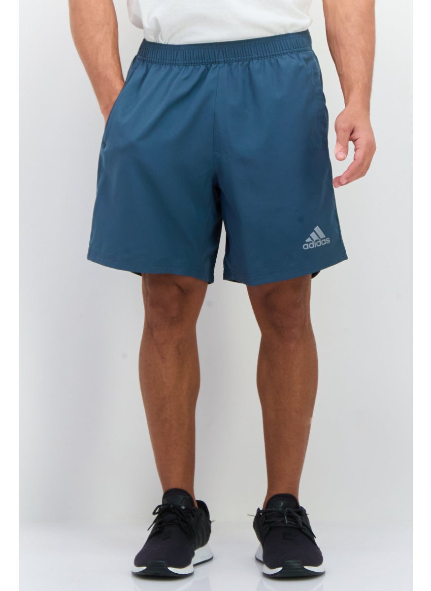 Men Sportswear Fit 7 Inseam Running Shorts, Teal Blue