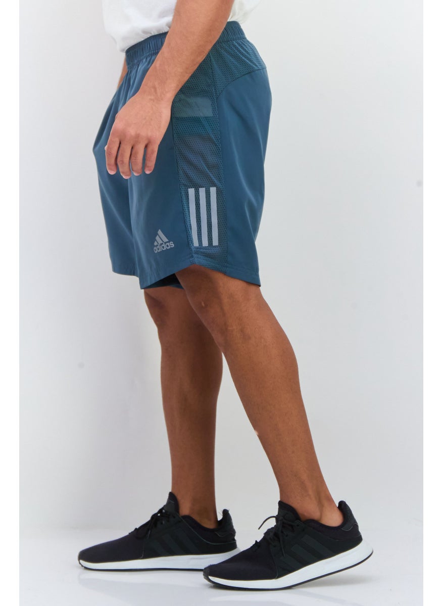 Men Sportswear Fit 7 Inseam Running Shorts, Teal Blue