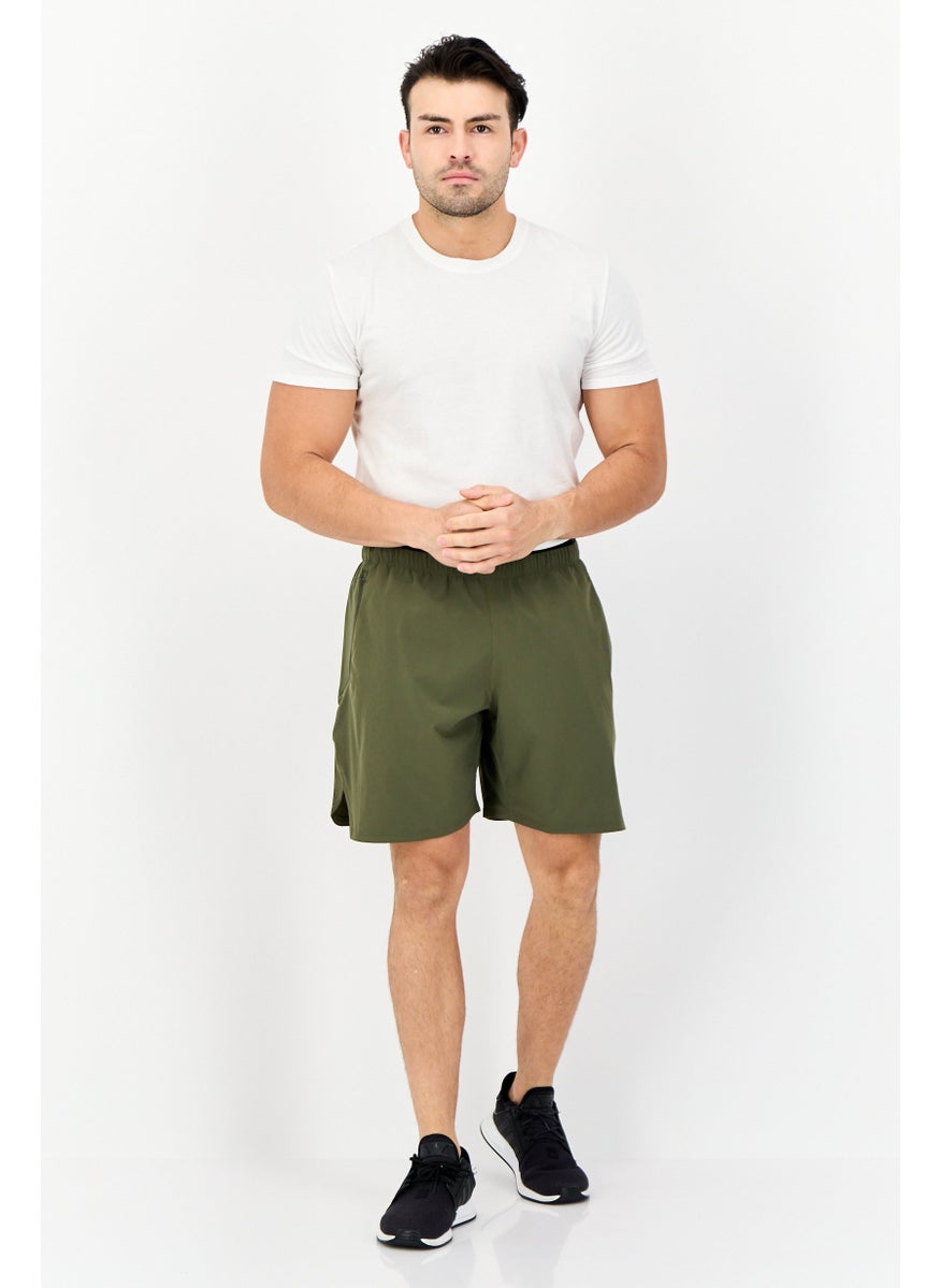 Men Sportswear Fit Training Shorts, Dark Olive