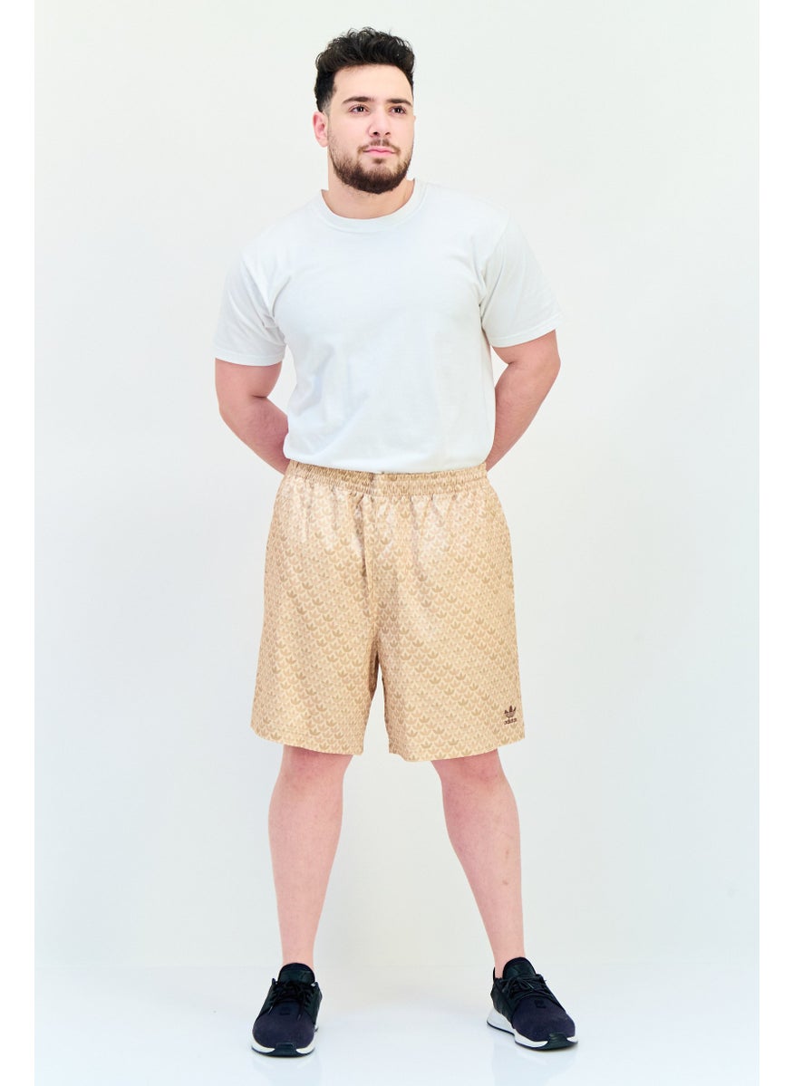 Men Sportswear Fit Training Shorts, Beige