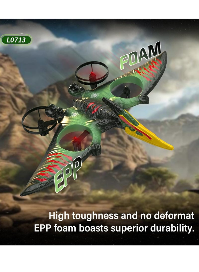 RC Jet Fighter Drone LED Lights USB Charging and Remote Control 2.4GHz Quadcopter Hovering Airplane Toy for Kids & Adults Model LO713