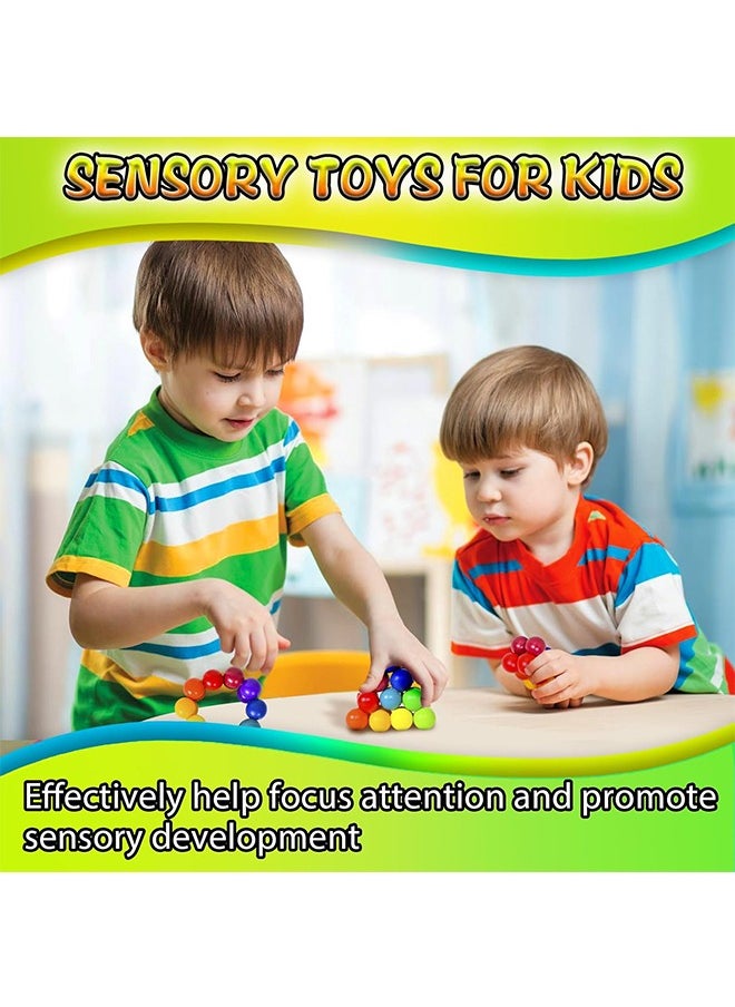 2 Pack Sensory Fidget Toys for Kids Toddler Boys, Autism Figette Ball Autistic ADHD Cool Desk Toy, Calm Down Travel Airplane Essentials Toys for Age 3-12 Year Old, Stuffers Gift for Kids Teens Girls
