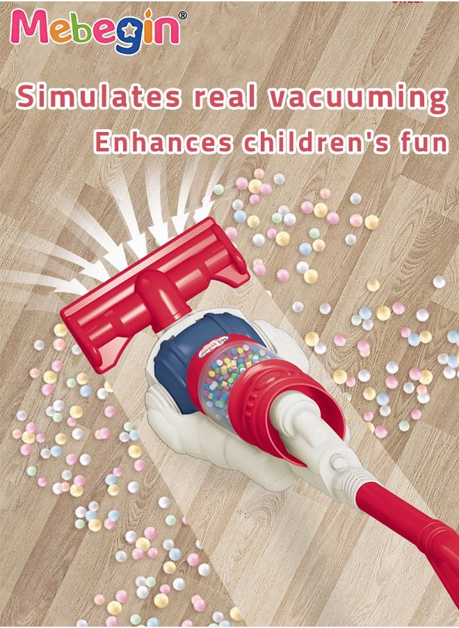 4 in 1 Electric Kids Vacuum Cleaner Toy for Toddler with Lights and Sounds Pretend Play Toy Vacuum Cleaner Toddler Best Gift for Boys and Girls