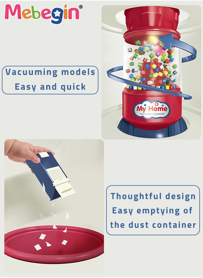 4 in 1 Electric Kids Vacuum Cleaner Toy for Toddler with Lights and Sounds Pretend Play Toy Vacuum Cleaner Toddler Best Gift for Boys and Girls