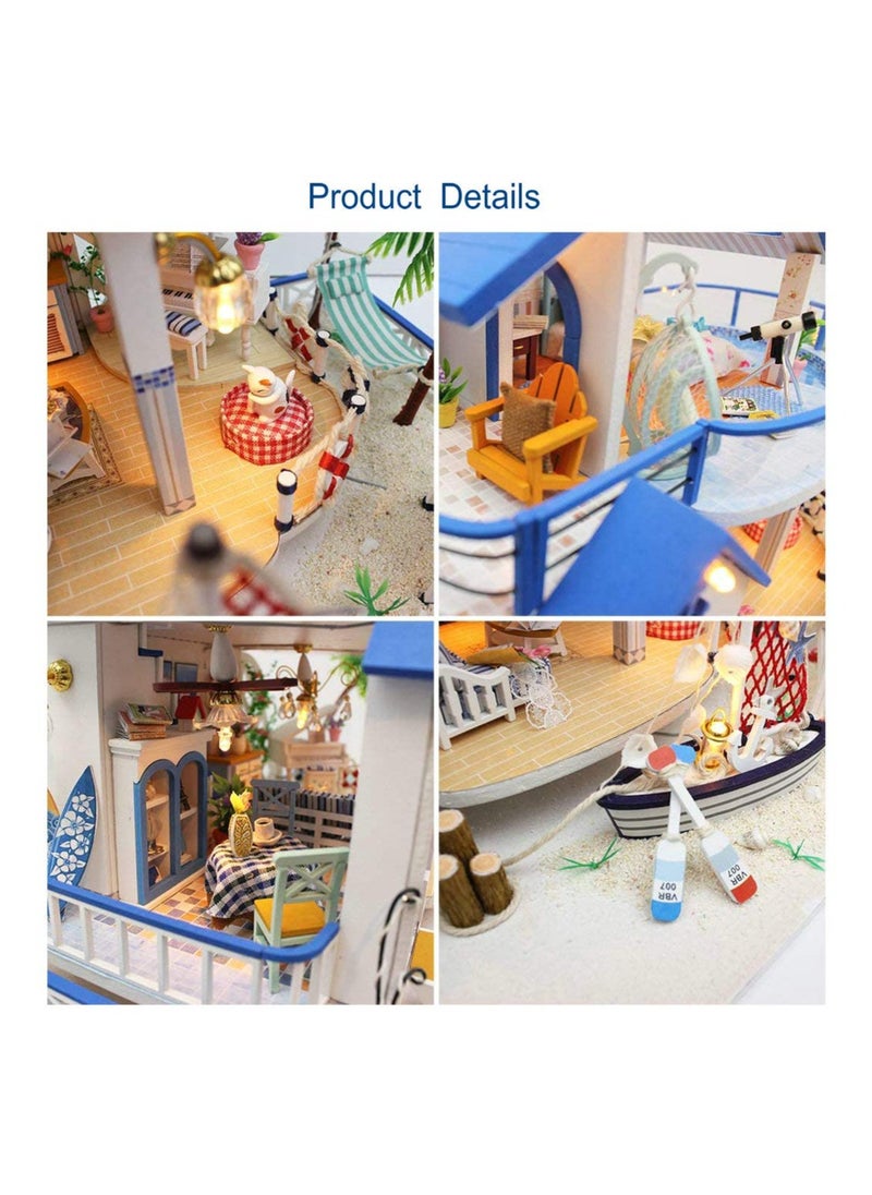 DIY Miniature Wooden Dollhouse Kit with Furniture and Music Perfect Birthday Gift for Kids and Adults