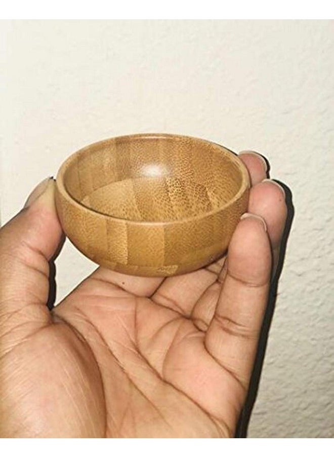 Mask Bowl Set - Mini Eco Bamboo Skin Care DIY Mixing Tool Kit with Bamboo Spoon for Lady Women Girls