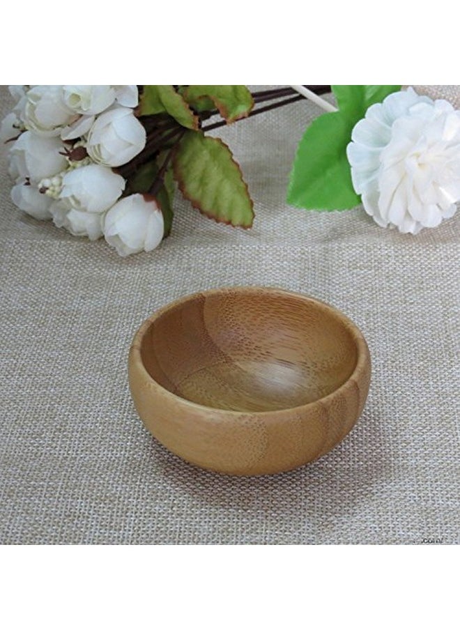 Mask Bowl Set - Mini Eco Bamboo Skin Care DIY Mixing Tool Kit with Bamboo Spoon for Lady Women Girls