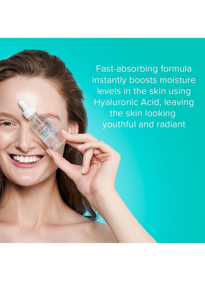 ClarityRx Daily Dose of Water Hyaluronic Acid Hydrating Face Serum, Natural Plant-Based Daily Moisturizing Treatment for Dry, Dull Skin (1 fl oz)