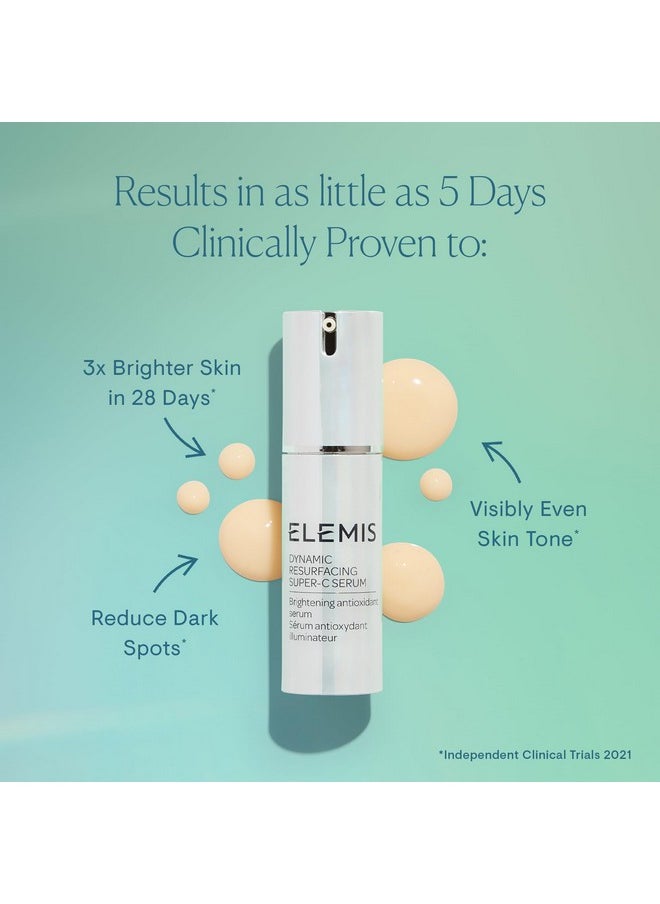 ELEMIS Dynamic Resurfacing Super-C Serum, Daily Anti-Aging Antioxidant Serum Brightens, Refines, and Illuminates Dull Skin with Vitamin C, 30 mL