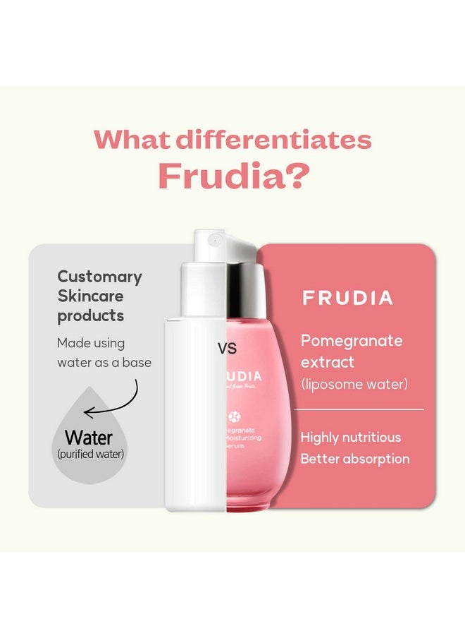 WELCOS FRUDIA Pomegranate Nutri-Moisturizing Serum | Firming Face Serum w/Pomegranate extract, BL-FILL UP, Vegan Collagen | Korean Skin Care Serum Day and Night Moisturizer for Face (1.69 fl oz)