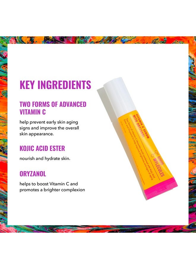 Good Molecules Vitamin C Serum with Oryzanol - Facial Serum for Firm, Youthful Skin Tone - Collagen Production, Anti-Aging, and Skin Repair