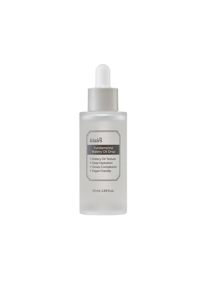 DearKlairs Fundamental Watery Oil Drop, 1.69 Fl Oz, water-based serum with the rich hydration of a facial oil