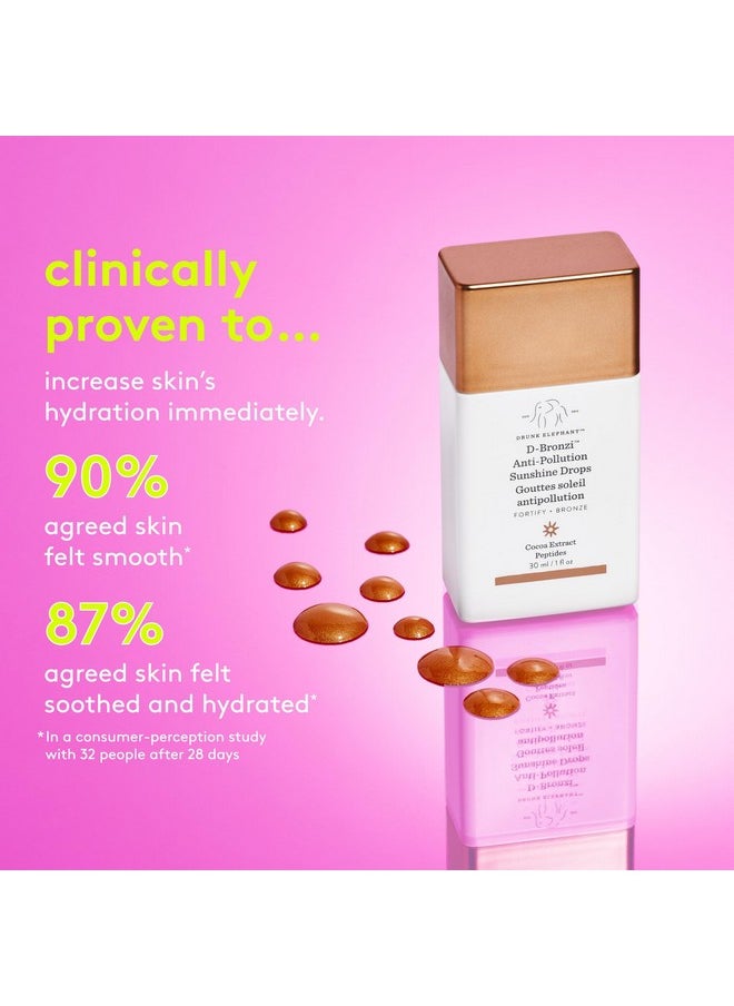 D-Bronzi Anti Pollution Sunshine Drops by Drunk Elephant for Women - 1 oz Drops