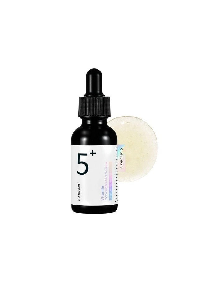 numbuzin No.5+ Vitamin Concentrated Serum |Glutathione, Vitamin C, Tranexamic Acid | Reduces Hyperpigmentation, Acne Scars, Dark Spots, Even Skin Tone | Suitable for Sensitive Skin, Korean Skincare