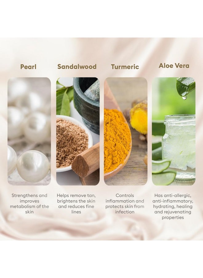 VLCC Natural Pearl Facial Kit - Single Use | Salon Like Facial at Home in Just 6-Steps | Includes Cleanser, Scrub, Cream, Face Pack & Oil Free Gels | 2.12 Oz/60g