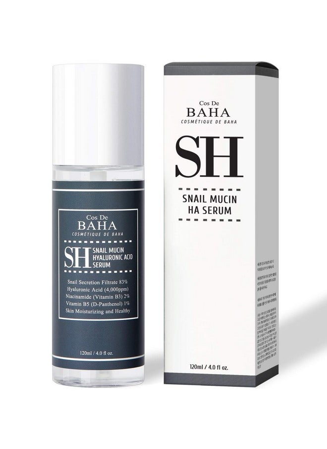Cos De BAHA Snail Repair Intensive Facial Serum with Vitamin B3, 2% Niacinamide, and 5% Allantoin - 4 Fl Oz (120ml)
