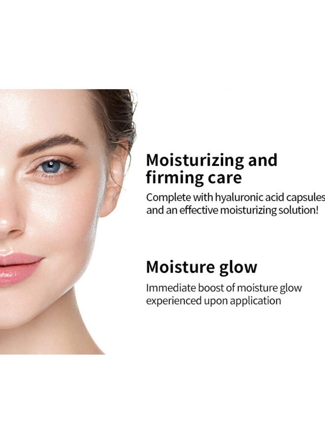 WELLAGE Real HA Hydrate One Day Kit 7ea, Firming and Moisturizing Care, High Concentration Hyaluronic Acid Serum for Dry and Sensitive Skin, Clear Blue Formula with 8 Herbal Extracts