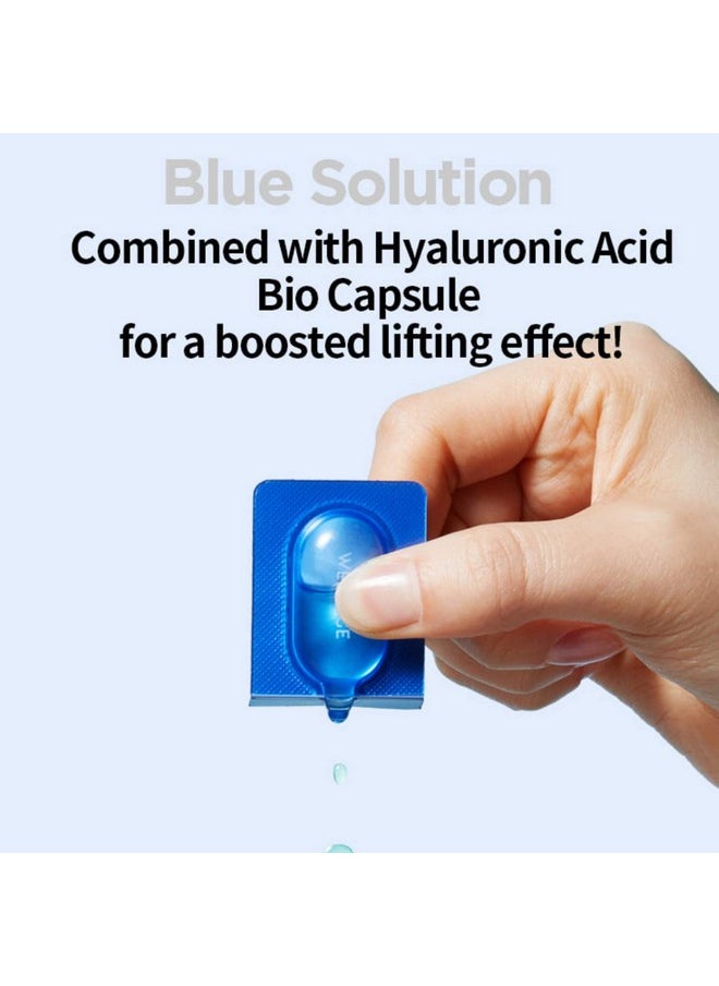 WELLAGE Real HA Hydrate One Day Kit 7ea, Firming and Moisturizing Care, High Concentration Hyaluronic Acid Serum for Dry and Sensitive Skin, Clear Blue Formula with 8 Herbal Extracts