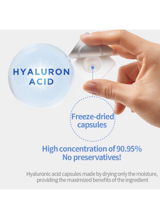 WELLAGE Real HA Hydrate One Day Kit 7ea, Firming and Moisturizing Care, High Concentration Hyaluronic Acid Serum for Dry and Sensitive Skin, Clear Blue Formula with 8 Herbal Extracts