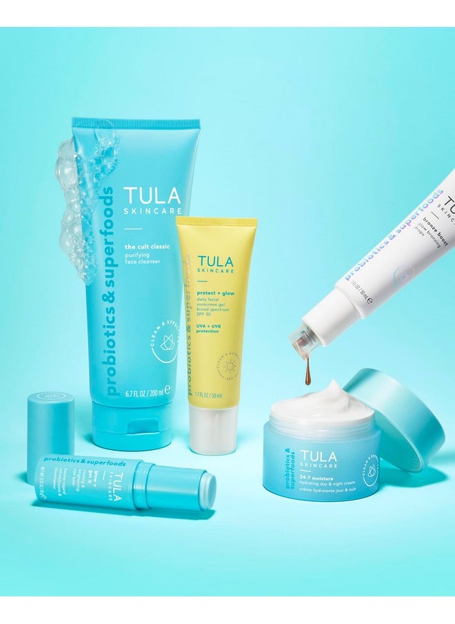 TULA Skin Care Bronze Boost Glow Bronzing Drops - Provides Natural Glow, Evens Skin Tone, Plumps and Hydrates Skin, Contains Niacinamide, Hyaluronic Acid and Green Tea, 1 Fl Oz.