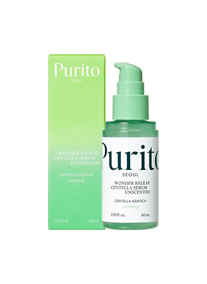 PURITO Centella Unscented Serum, Korean Centella, for All Skin Types, Ampoule, Soothing, Calming, Facial Serum for face, Vegan & Cruelty-Free, Korean Skin Care, 60ml 2fl.oz