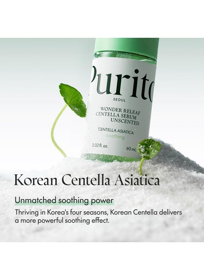 PURITO Centella Unscented Serum, Korean Centella, for All Skin Types, Ampoule, Soothing, Calming, Facial Serum for face, Vegan & Cruelty-Free, Korean Skin Care, 60ml 2fl.oz