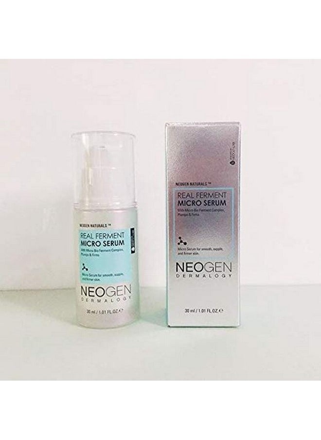 NEOGEN DERMALOGY Real Ferment Micro Serum 1.01 Fl Oz (30 ml) - Facial Serum with Naturally Fermented ingredients (Rice) & Hyaluronic Acid for Hydrated, Brightened and Healthy skin - Korean Skin Care