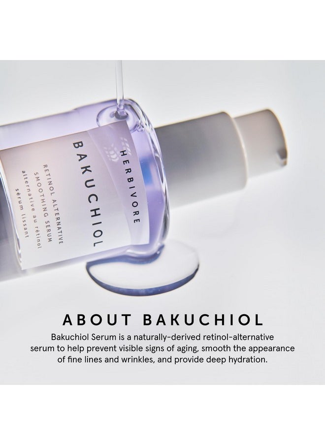 HERBIVORE Bakuchiol Retinol Alternative Face Serum REGULAR STRENGTH - Bakuchiol + Peptides, Smooths Skin, Reduces Fine Lines & Wrinkles, Plant-based, Vegan, Cruelty-free, 30mL / 1 oz