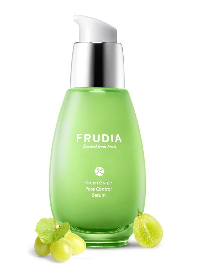 WELCOS FRUDIA Green Grape Pore Control Serum | Pore Minimizer Serum w/GG Extract, Tannin Pore Complex & Anti Sebum P | Korean Skin Care Serum for Sensitive Skin | Hydrating Serum (1.68 fl oz)