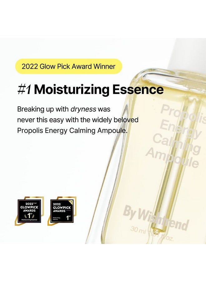 [By Wishtrend]Propolis Energy Calming Ampoule 30ml 1.02 Fl Oz - Prevent Blemishes, Hydration, Hyperpigmentation, Ideal for Sensitive, Troubled Skin, Light Propolis ampoule