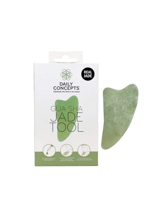 DAILY CONCEPTS Gua Sha Jade Facial Tool, 1 Count