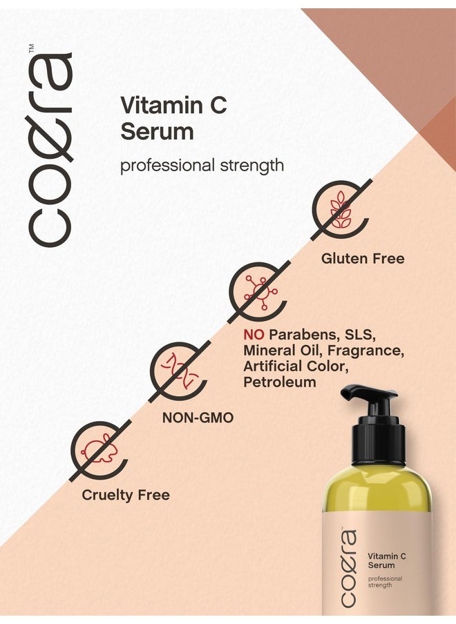 Coera Vitamin C Face Serum | 8 Ounces | Hydrating Serum for Dark Spots | Paraben & SLS Free