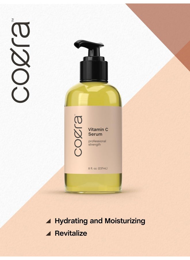 Coera Vitamin C Face Serum | 8 Ounces | Hydrating Serum for Dark Spots | Paraben & SLS Free