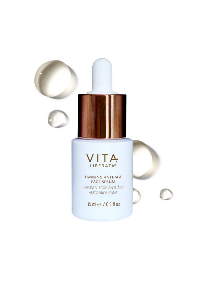 Vita Liberata Anti-Age Face Serum - Dual Action Serum, Deeply Nourishing & Hydrating, Customizable Tan, Formulated with Bakuchiol & Organic Botanicals, 30ml / 0.5 fl oz