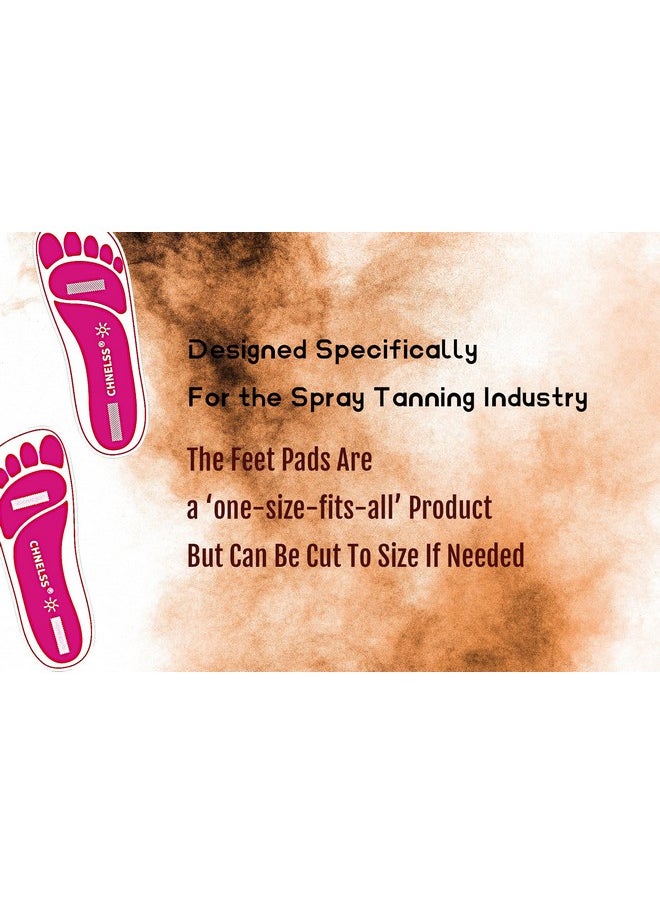 Pink 25Pairs(50Feets) Disposable Spray Tanning Feet Pads for Hygienic Foot Protectors,Comfortable & Hygienic Spray Tan Pads Feet-Specifically for the Spray Tanning Industry or Salon