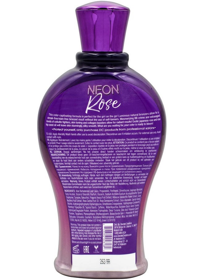 Devoted Creations Neon Rose Tanning Lotion with Natural Bronzers 12.25 oz