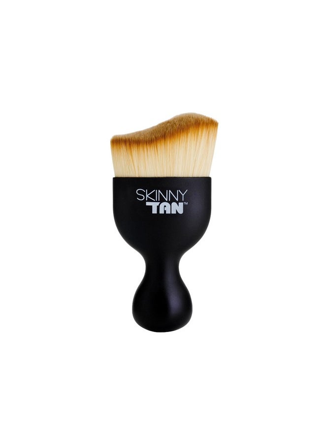 Skinny Tan Miracle Tanning Brush - Premium and Ultra-Soft Synthetic Bristles - Unique Ergonomically Shaped Tool - Perfect for Bronzing Tricky Areas - Streak-Free, Flawless Looking Finish - 1 pc