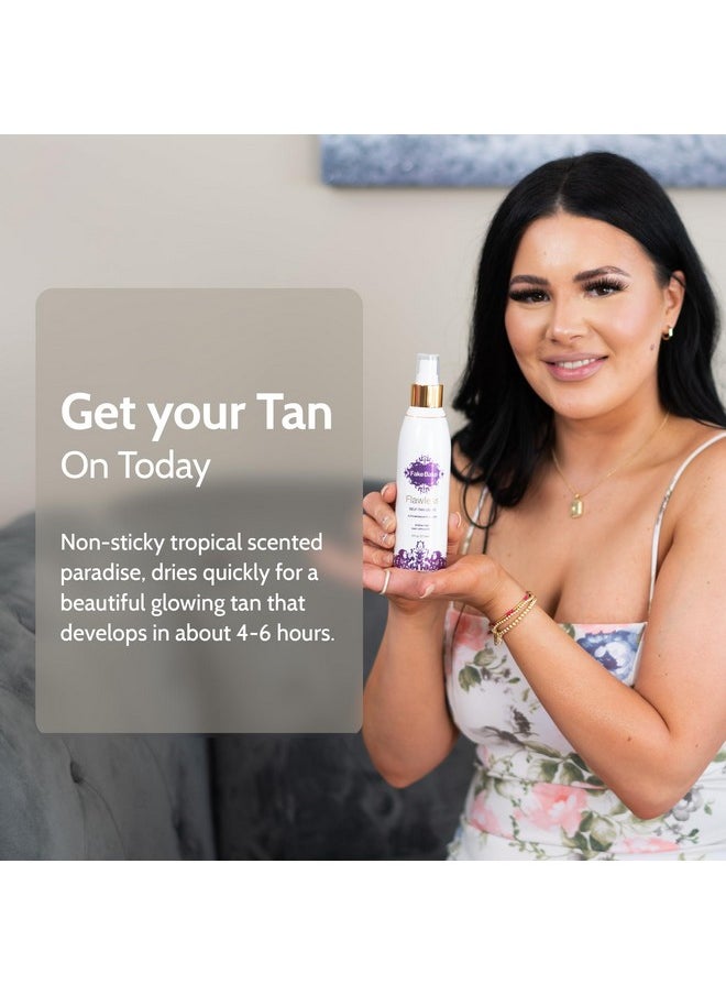 Fake Bake Flawless Self-Tanning Liquid Streak-Free, Long-Lasting Natural Glow For All Skin Tones - Sunless Tanner with Professional Mitt For Easy Application, Black Coconut Scent - 6 oz (Pack of 2)