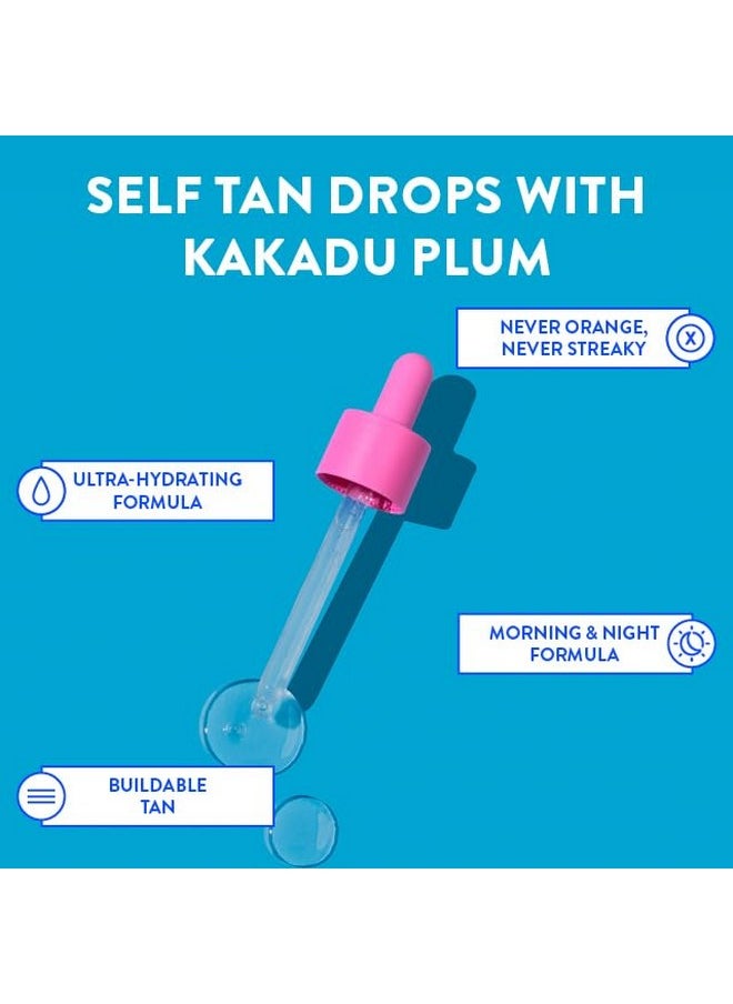 Australian Glow Self Tanning Drops With Hyaluronic Acid, for Face & Body, DARK - 1.35 fl. Oz / 40ml