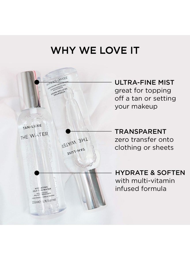 TAN-LUXE The Water - Medium/Dark - The Water Hydrating Self Tanner Mist - Vitamin Infused, Hydrating Tanning Water Mist - Cruelty & Toxin Free Spray Tanner