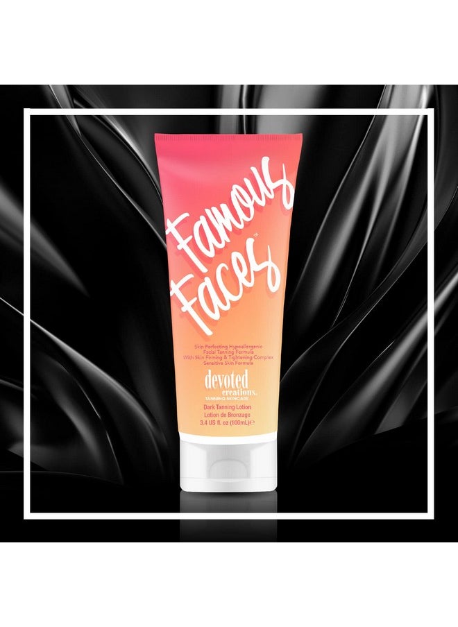 Devoted Creations Famous Faces Skin Perfecting Hypoallergenic Facial Tanning Lotion, 3.4 Fl. Oz.