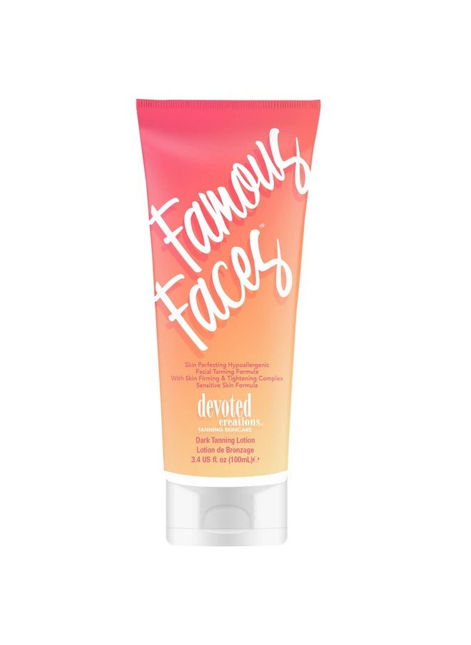 Devoted Creations Famous Faces Skin Perfecting Hypoallergenic Facial Tanning Lotion, 3.4 Fl. Oz.