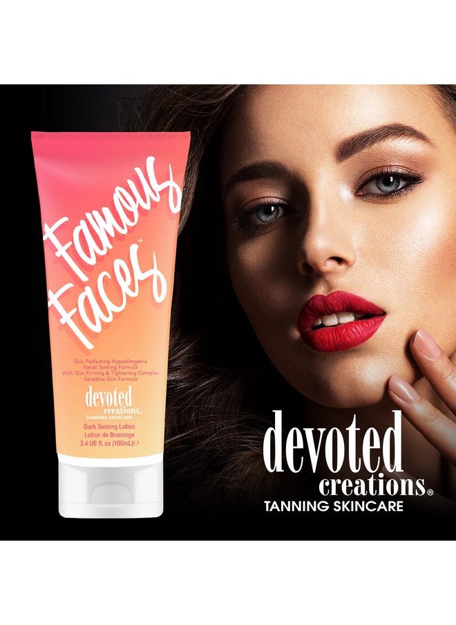 Devoted Creations Famous Faces Skin Perfecting Hypoallergenic Facial Tanning Lotion, 3.4 Fl. Oz.